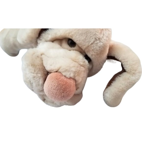 THE HERITAGE COLLECTION Beige & Brown Wrinkles Dog Puppet 18" - Vintage 1980's - Picture 3 of 10